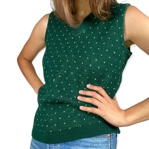 Green sweater vest